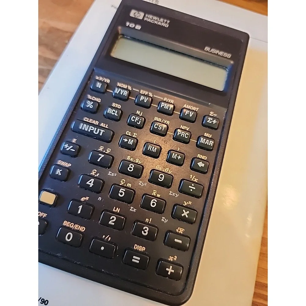Vintage HP 10B BUSINESS Calculator With Manual, 1987, For Parts, Doesn't Work‎